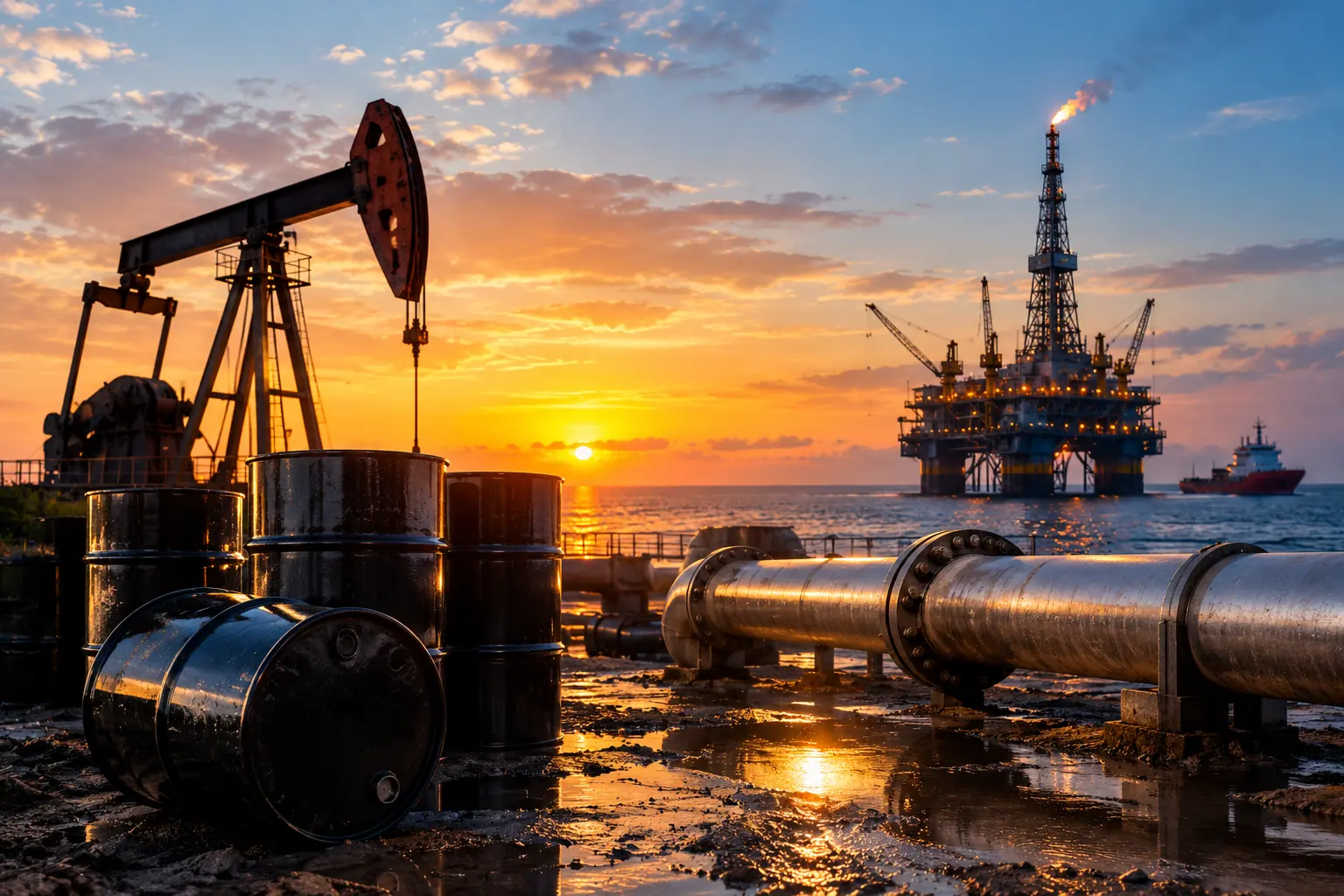 Crude oil production and pipeline terminal